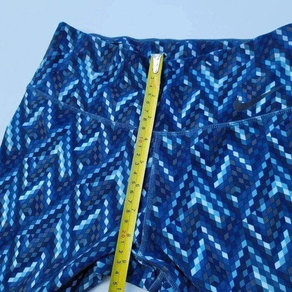 Nike Legging Womens XS Blue Crop Compression Athletic Pants Dri Fit Stretch Mesh - Picture 2 of 9